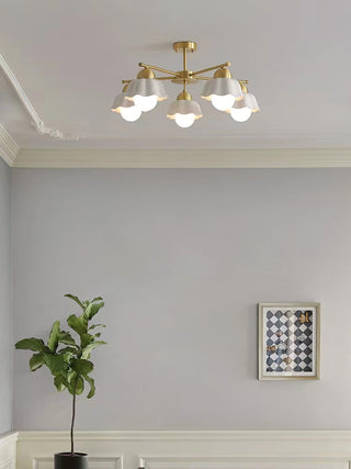 Elara Foral Metal Chandelier
