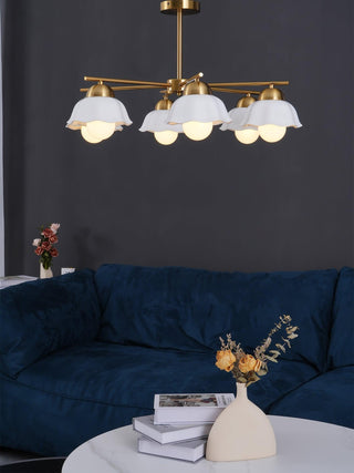 Elara Foral Metal Chandelier