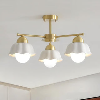 Elara Foral Metal Chandelier