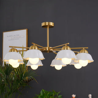 Elara Foral Metal Chandelier