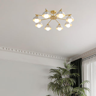 Elara Foral Metal Chandelier