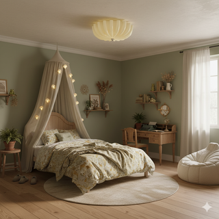 Flowers Curse Minimalist Glass Ceiling Light