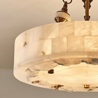 Fluted Vintage Alabaster Chandelier