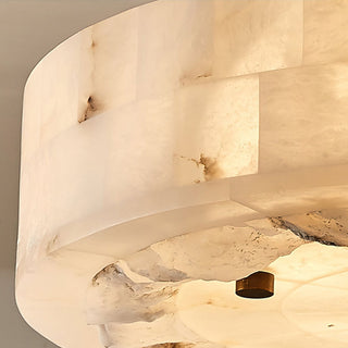 Fluted Vintage Alabaster Chandelier