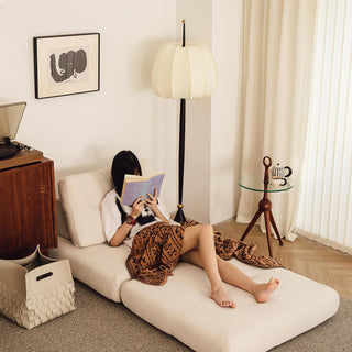 Folia Contemporary Fabric Floor Light