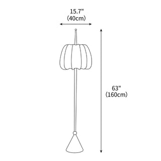 Folia Contemporary Fabric Floor Light