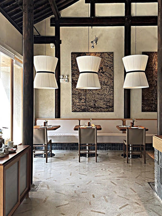 Folie Minimalist Fabric Pendant Light