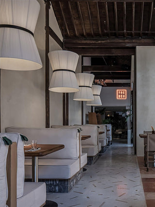 Folie Minimalist Fabric Pendant Light