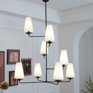 Fontaine Vertical Sculptural Brass Chandelier