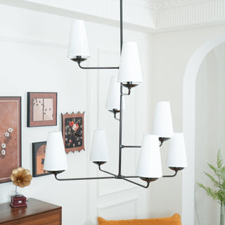 Fontaine Vertical Sculptural Brass Chandelier