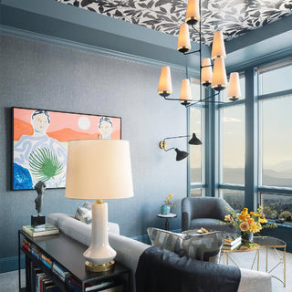 Fontaine Vertical Sculptural Brass Chandelier