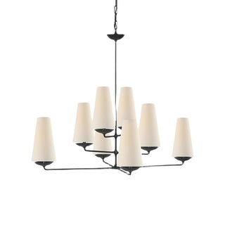 Fontaine Vertical Sculptural Brass Chandelier