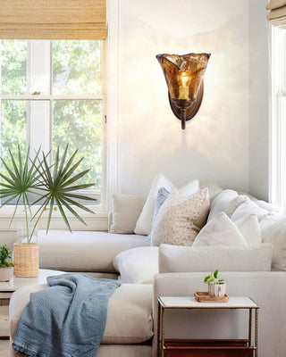 Elvra Vintage Glass Wall Sconce
