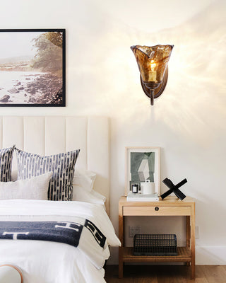 Elvra Vintage Glass Wall Sconce