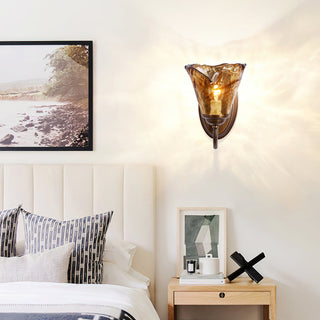 Elvra Vintage Glass Wall Sconce
