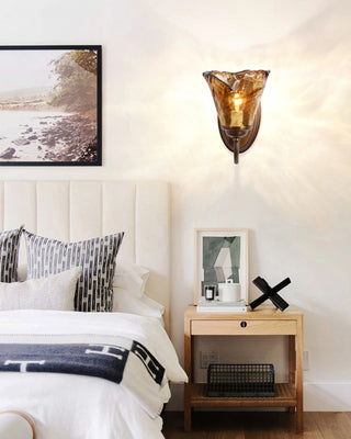 Elvra Vintage Glass Wall Sconce