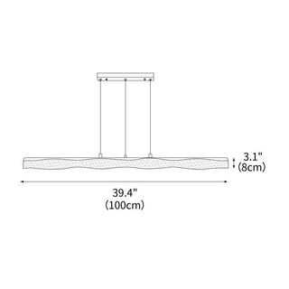 Frost Modern Resin Linear Chandelier