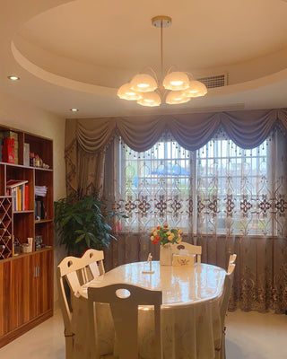 Frosted Floral Glass Chandelier