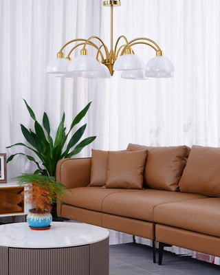 Frosted Floral Glass Chandelier