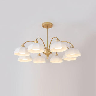 Frosted Floral Glass Chandelier