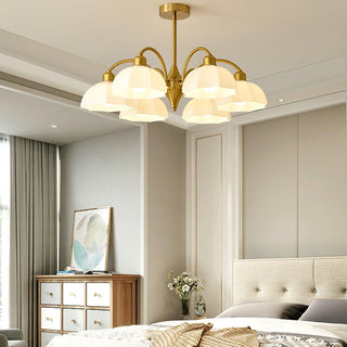 Frosted Floral Glass Chandelier