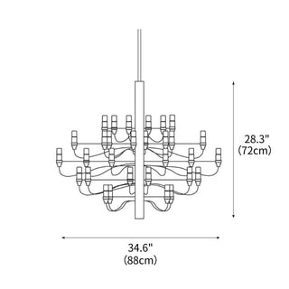 Gala Mid Century Metal Chandelier