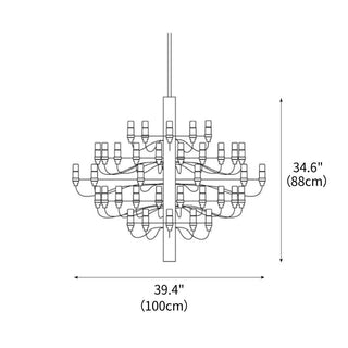 Gala Mid Century Metal Chandelier