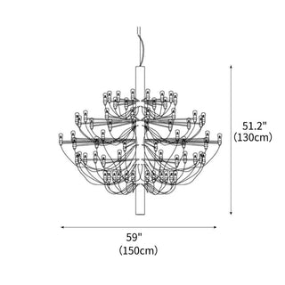 Gala Mid Century Metal Chandelier