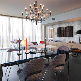 Gala Mid Century Metal Chandelier