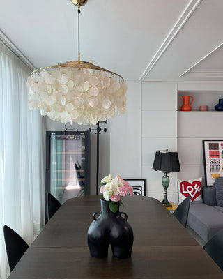 Fun Coastal Capiz Shell Chandelier