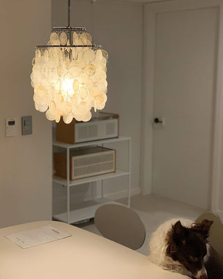 Fun Coastal Capiz Shell Chandelier