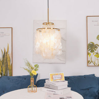 Fun Coastal Capiz Shell Chandelier