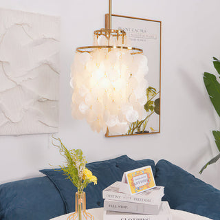 Fun Coastal Capiz Shell Chandelier