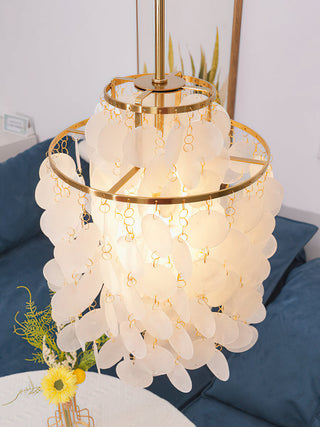 Fun Coastal Capiz Shell Chandelier