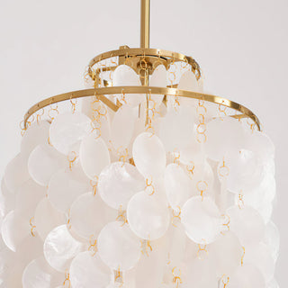 Fun Coastal Capiz Shell Chandelier