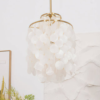 Fun Coastal Capiz Shell Chandelier