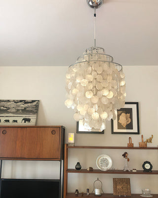Fun Coastal Capiz Shell Chandelier