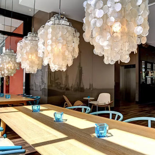 Fun Coastal Capiz Shell Chandelier