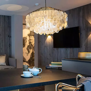 Fun Coastal Capiz Shell Chandelier