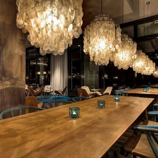 Fun Coastal Capiz Shell Chandelier