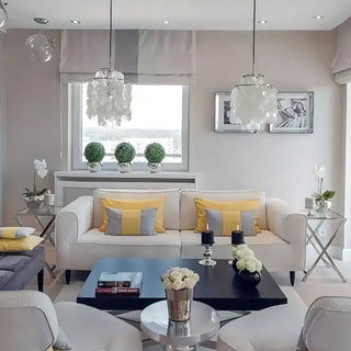 Fun Coastal Capiz Shell Chandelier