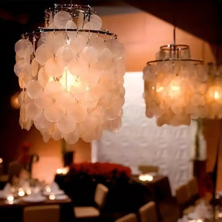 Fun Coastal Capiz Shell Chandelier