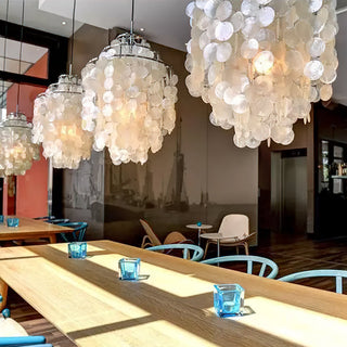 Fun Coastal Capiz Shell Chandelier