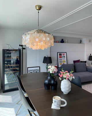 Fun Coastal Capiz Shell Chandelier