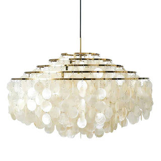 Fun Coastal Capiz Shell Chandelier