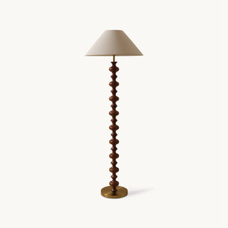 Gallus Beaded Wood Floor Lamp