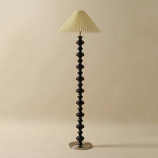 Gallus Beaded Wood Floor Lamp