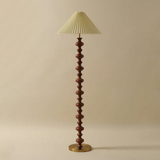 Gallus Beaded Wood Floor Lamp