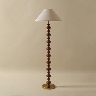 Gallus Beaded Wood Floor Lamp