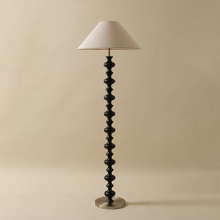 Gallus Beaded Wood Floor Lamp